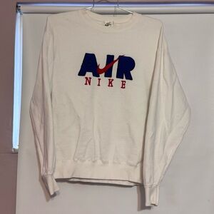Nike White and Blue Sweatshirt with Air Branding
